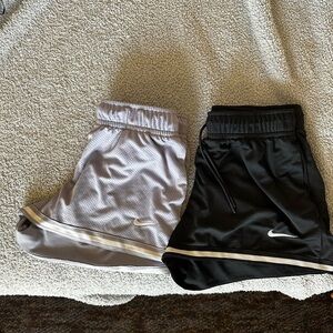 Nike Black and Purple Athletic Shorts